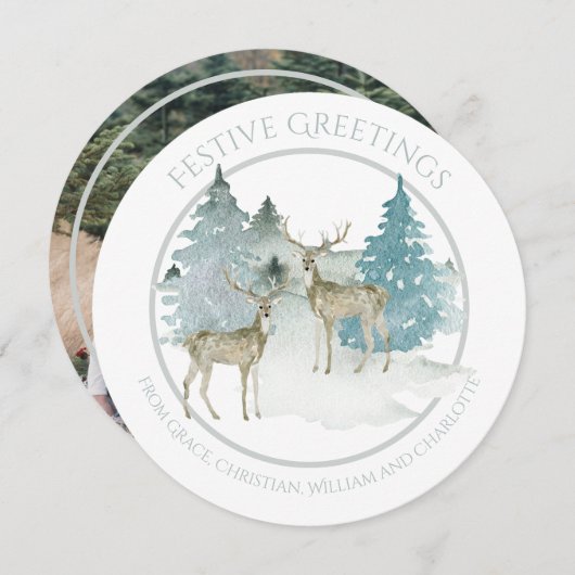 Weihnachten Personalisierter Winterwaldfest (Vorne/Hinten)