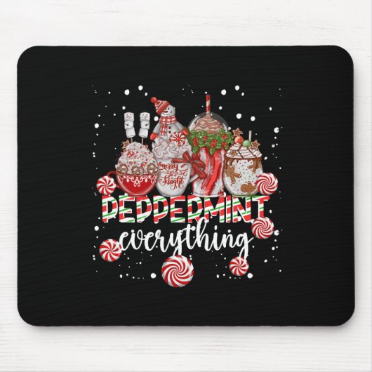 Weihnachten Pfefferminz Alles Kaffee Schokolade M Mousepad (Vorne)