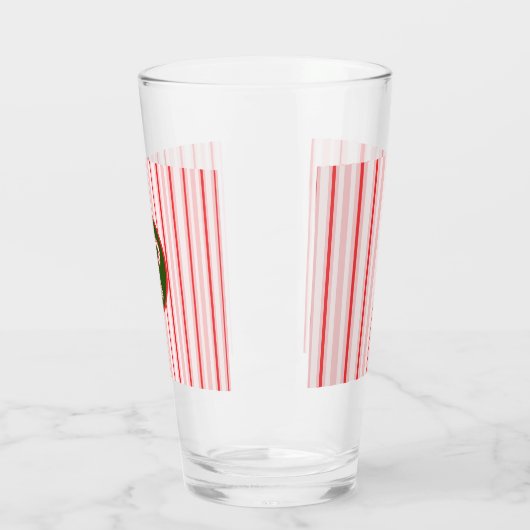 Weihnachten/Pfefferminz gestreift Glas (Links)