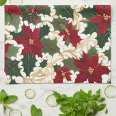 Weihnachten Pflanze Küchenhandtuch Geschirrtuch (Gefaltet)