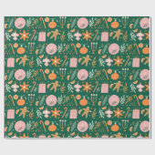 Weihnachten Pflanze Urlaub Weihnachten Weihnachtsf Geschenkpapier (Flach)