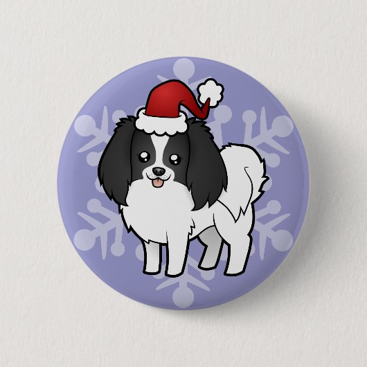Weihnachten Phalene / Japanisches Kinn Button (Vorderseite)