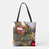 Weihnachten Pine Bauble & Garland Tasche (Rückseite)