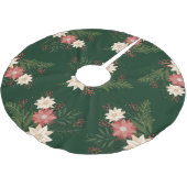 Weihnachten, Pine & Berry Green Holiday Polyester Weihnachtsbaumdecke (Schrägansicht)
