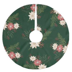 Weihnachten, Pine & Berry Green Holiday Polyester Weihnachtsbaumdecke