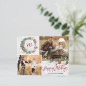 Weihnachten Pine Cons 2 FOTOS Birch Bark Holiday Postkarte (Stehend Vorderseite)