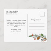 Weihnachten Pine Cons 2 FOTOS Birch Bark Holiday Postkarte (Rückseite)