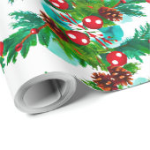 Weihnachten Pine Garland Muster Geschenkpapier (Rolleneckpunkt)