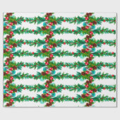 Weihnachten Pine Garland Muster Geschenkpapier (Flach)