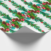 Weihnachten Pine Garland Muster Geschenkpapier (Ecke)