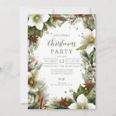 Weihnachten Pine Greenery Elegance Einladung (Vorderseite)