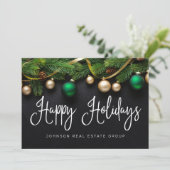 Weihnachten Pine Tree and Balls Elegantes Business (Stehend Vorderseite)