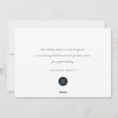 Weihnachten Pine Tree and Balls Elegantes Business (Rückseite)