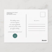 Weihnachten Pine Tree and Balls Hochzeit Grüße Postkarte (Rückseite)