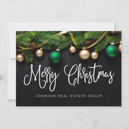 Weihnachten Pine Tree Frohe Weihnachtsgeschäft (Vorderseite)