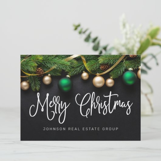 Weihnachten Pine Tree Frohe Weihnachtsgeschäft (Stehend Vorderseite)