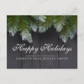 Weihnachten Pine Tree Happy Holidays Gruß Postkarte (Vorderseite)