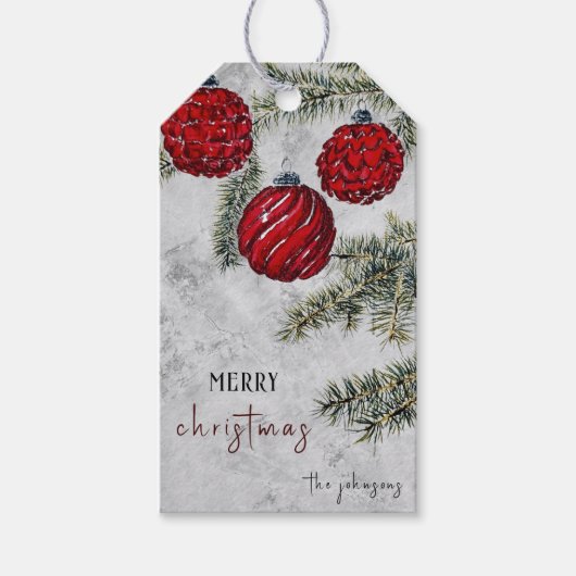 Weihnachten Pine Tree Ornament Holiday Geschenkanhänger (Vorderseite)