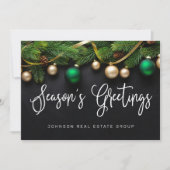 Weihnachten Pine Tree Season's Grußgeschäft (Vorderseite)