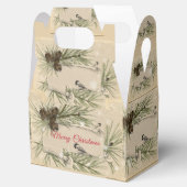 Weihnachten Pinecones Schneeflocken Vögel Geschenkschachtel (Geöffnet)