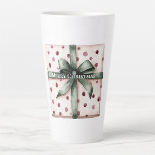 Weihnachten Pink Dots Grüne Schleife & Bow Milchtasse