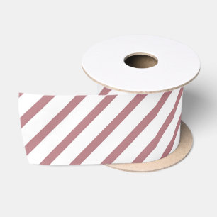 Weihnachten Pink Dusty Rose Weiße Streifen Muster Satinband
