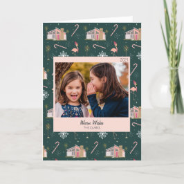 Weihnachten - Pink House Palm Tree Foto Ho