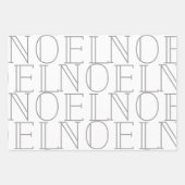 WEIHNACHTEN Pink Pine Cone Muster Weiß & Grau Geschenkpapier Set (Vorderseite 2)