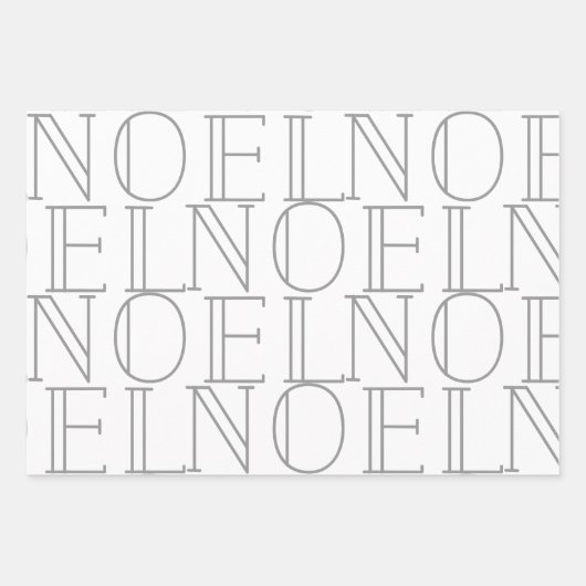 WEIHNACHTEN Pink Pine Cone Muster Weiß & Grau Geschenkpapier Set (Vorderseite 2)