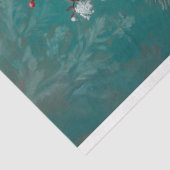 Weihnachten Pink Poodle Portrait Decoupage Seidenpapier (Ausschnitt)