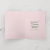 Weihnachten Pink Satin Ribbon Holly Greenery (Innen Abgelegt)