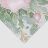 Weihnachten Pink Satin Ribbon Holly Greenery Seidenpapier (Ausschnitt)