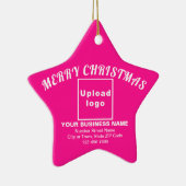 Weihnachten - Pink Star Keramik Ornament (Rechts)