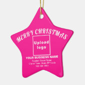 Weihnachten - Pink Star Keramik Ornament (Links)