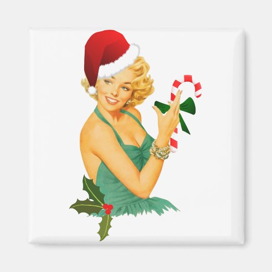 Weihnachten Pinup Magnet (Vorne)