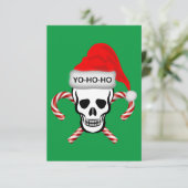Weihnachten, Piratenschädel Begleitkarte (Stehend Vorderseite)
