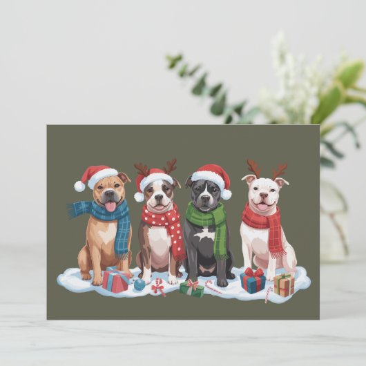 Weihnachten Pitbull Dog Eigentümer Geschenk Weihna (Stehend Vorderseite)