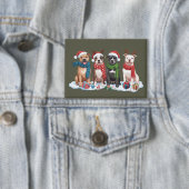 Weihnachten Pitbull Dog Eigentümer Geschenk Weihna Button (Insitu)