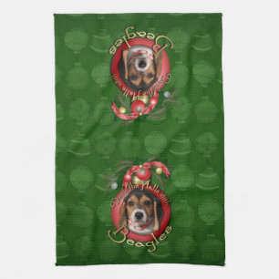 Weihnachten - Plattform die Hallen - Beagles Handtuch