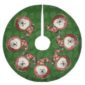 Weihnachten - Plattform die Hallen - Bichons Polyester Weihnachtsbaumdecke (Vorderseite)