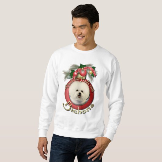 Weihnachten - Plattform die Hallen - Bichons Sweatshirt (Vorne ganz)