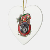 Weihnachten - Plattform die Hallen - Chihuahua - Keramikornament (Links)