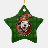 Weihnachten - Plattform die Hallen - Dalmatiner Keramik Ornament (Hinten)