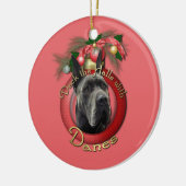 Weihnachten - Plattform die Hallen - Dänen - Grau Keramikornament (Links)