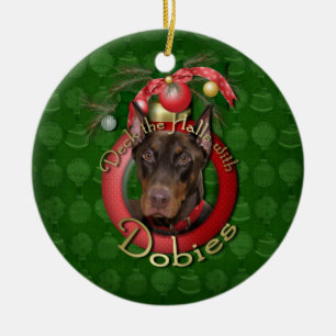 Weihnachten - Plattform die Hallen - Dobermänner Keramikornament
