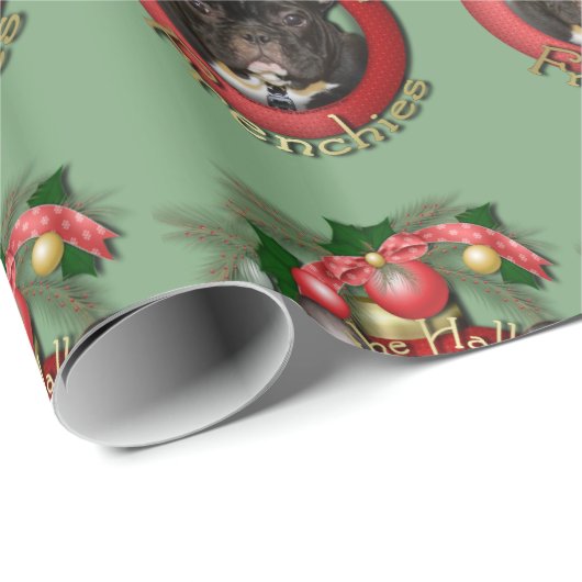 Weihnachten - Plattform die Hallen - Frenchies Geschenkpapier (Rolleneckpunkt)