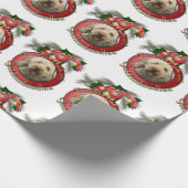 Weihnachten - Plattform die Hallen - GoldenDoodles Geschenkpapier (Ecke)