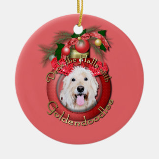 Weihnachten - Plattform die Hallen - GoldenDoodles Keramikornament