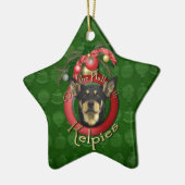 Weihnachten - Plattform die Hallen - Kelpies Keramikornament (Links)