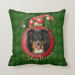 Weihnachten - Plattform die Hallen - Sheltie - Kissen